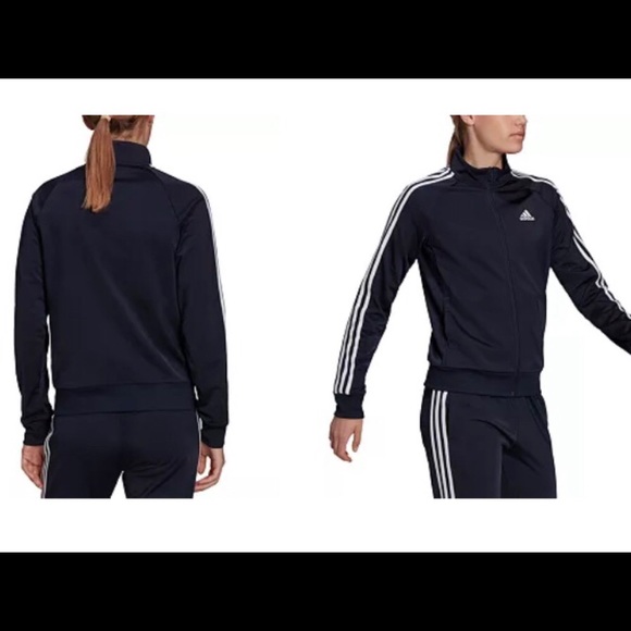 ADIDAS 3 Strip Black & White Tricot Track Jacket XS NWT - Picture 3 of 9